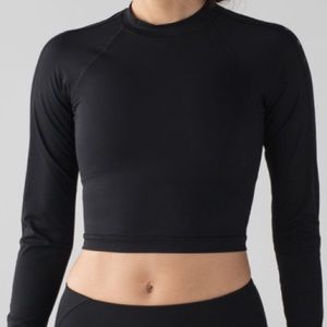 Lululemon SEA COURAGE RASHGUARD, DEEP COAL/BLACK